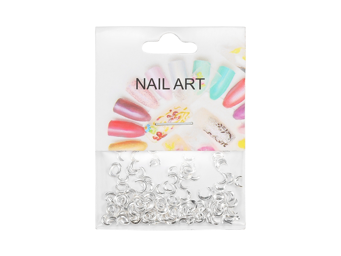 50 piezas/bolsa Parche de manicura con alfiler metálico para decoración de uñas (02)