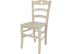 Cadeira T M C S Cuore (Anilina Branca - 88x43x46 cm - Madeira)