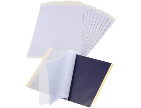 25 hojas de papel de transferencia de tatuajes, plantillas de tatuajes, papel de calco A4, papel de carbón, papel de transferencia de papel de graf...