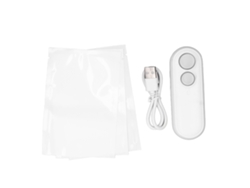 Seladora De Sacolas Portátil 2 Em 1 Selar E Cortar Para Sacolas De Salgadinhos Alimentos Mini Manual Branco