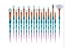 Paquete de 20 brochas de maquillaje profesionales Unicorn Blue Light Gusshious Eye Makeup Brush