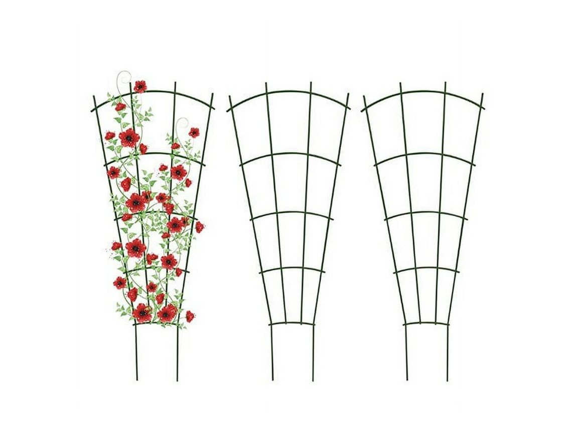 Jardinera rectangular de metal verde de 61 x 152 cm (2 unidades)