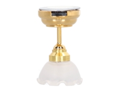 Lámpara de techo en miniatura para casa de muñecas 1:12 con LED, accesorio decorativo
