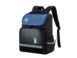Mochila escolar ligera de alta capacidad con doble asa, color negro