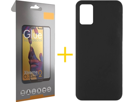 Kit Funda + Protector de Pantalla Samsung Galaxy A51 SKYHE Full Silicona Líquida (Negro)
