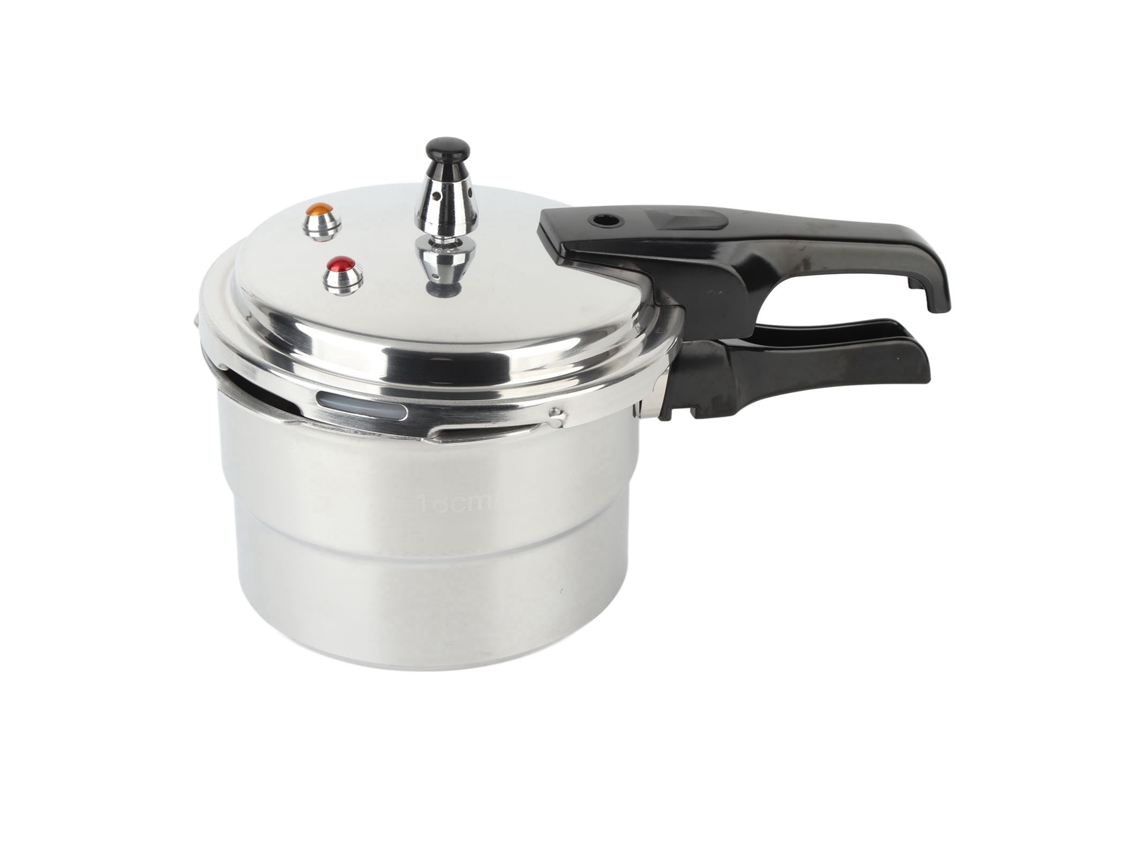 Olla A Presión Multifuncional De Aluminio Con Bandeja Para Vapor, Apta Para Cocinas Eléctricas Y De Gas, 18 Cm.