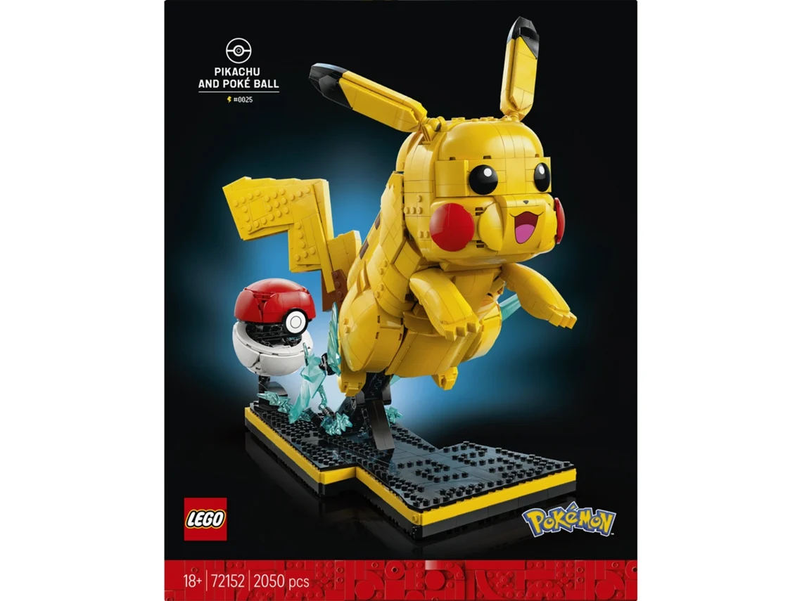 Lego® 72152 Pokémon Pikachu y Poké Ball - maqueta 3D de figura articulada
