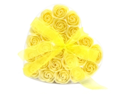 Set de 24 Flores de Sabão Rosas Amarelas 16X8X4.5 Cm