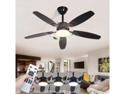 Nettlife Ventilador De Techo Con Luz Led Silenciosa, Aspas Reversibles De Doble Cara, Regulable Con Mando A Distancia Parasalón