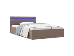 Cama Canapé Hidráulica Almacenaje Sin Colchón Taupe 140x200 Cm