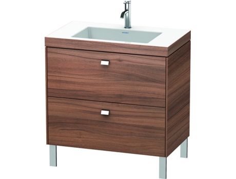 Lavabo para muebles DURAVIT Brioso c-bonded con base de 80,0x48,0 cm 2 extraíbles sin rebosadero con banco para grifos 1 agujero para grifos