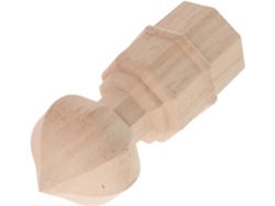 Tapa Decorativa De Poste De Madera Dura Sin Acabado, Forma De Reloj De Arena, 8x20 Cm