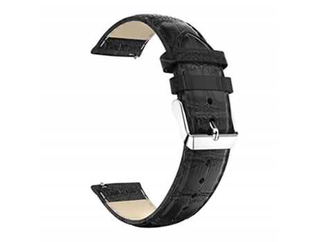 Correa de piel auténtica 22mm textura cocodrilo para Huawei Watch GT2e/GT2 46mm - negro