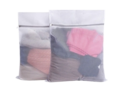 Bolsas de lavandería de malla de panal de alta resistencia Fastst 2 con cremallera para ropa grande y artículos del hogar. INSTRUCCIONES DE CUIDADO.