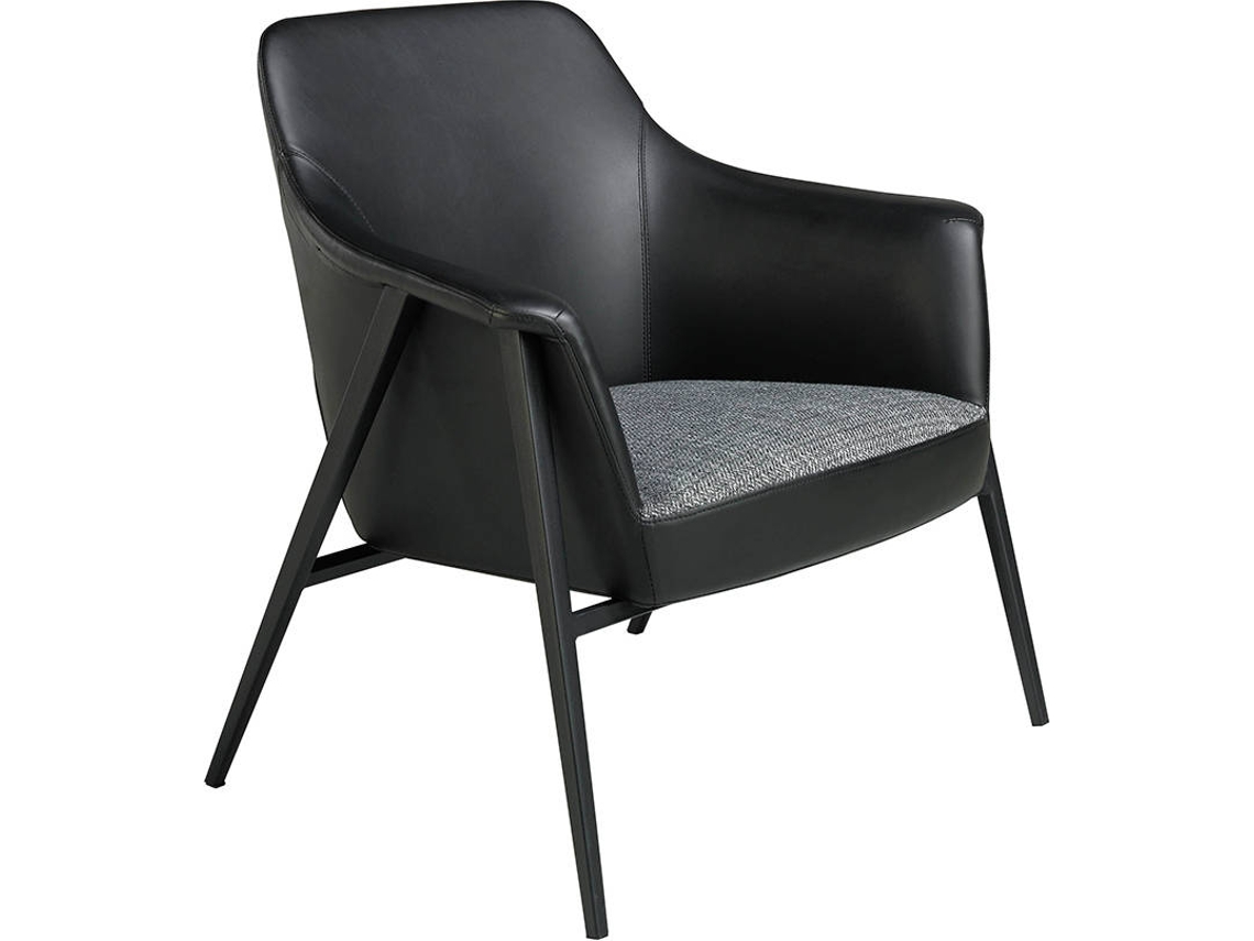 Sillón ANGEL CERDÁ S.L. 5080 (Negro, Gris - Acero inoxidable, Poliuretano - 80 x 72 x 79 cm)