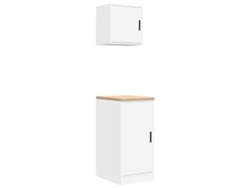 Armarios de garaje de 2 piezas de madera blanca de MAISON EXCLUSIVE