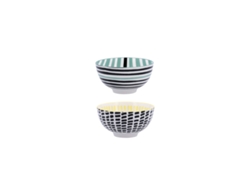 Cuenco BIDASOA Zigzag Multicolor Cerámica 11 cm