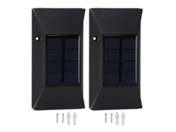 2026-2 Sets De Luces Solares Para Pared Ip65 Impermeables Con Iluminación Cálida Arriba Y Abajo Para Exteriores Jardín Cerca