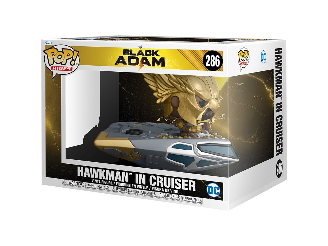 Figura Pop de DC Comics Black Adam Hawkeye en Cruiser B.active