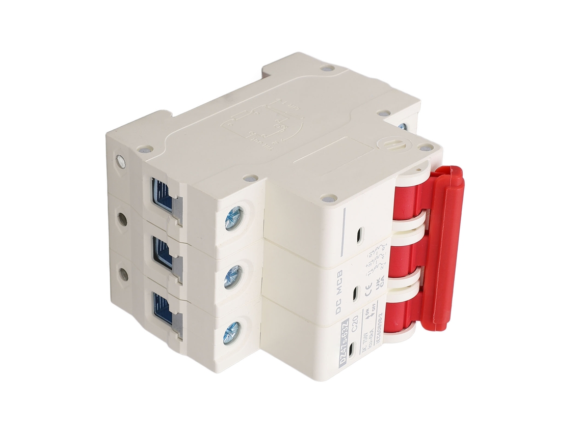 2026-interruptor De Circuito Miniatura Dc 3p 20a Para Sistema Solar Pv, Montaje En Rail Din, 6000a, 750v Dz47s 63z C20