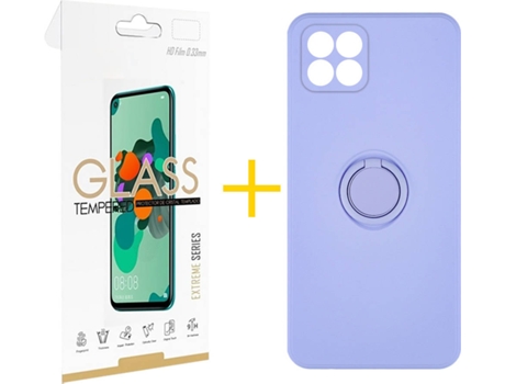 Carcasa + Protector de Pantalla para Huawei P40 Lite SKYHE Morado Lila