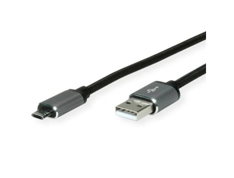 Cable ROLINE (USB-A, Micro USB B y OTG - 3m - Negro)