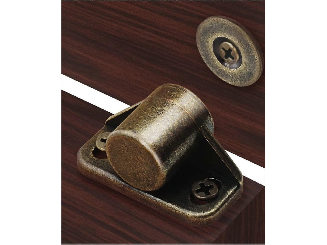 Packs De 4 Imanes Magnéticos Para Puertas Con Diseño Elegante Y Resistencia Duradera Para Muebles, Armarios Y Gabinetes Bronce
