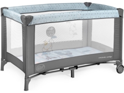 Cuna de Viaje MS Sleepy Acero, Nylon Azul, Gris (125 x 77 x 65 cm)