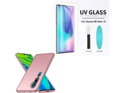 Kit Carcasa, Protector de Vidrio Nano Curved UV y Soporte Magnético Auto Xiaomi Mi Note 10 Pro PHONOCARE SlimShield Rosa