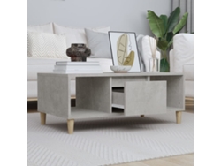 Mesa de Centro de Apoyo 90X50X36,5 Cm Derivados Madera Gris Cemento