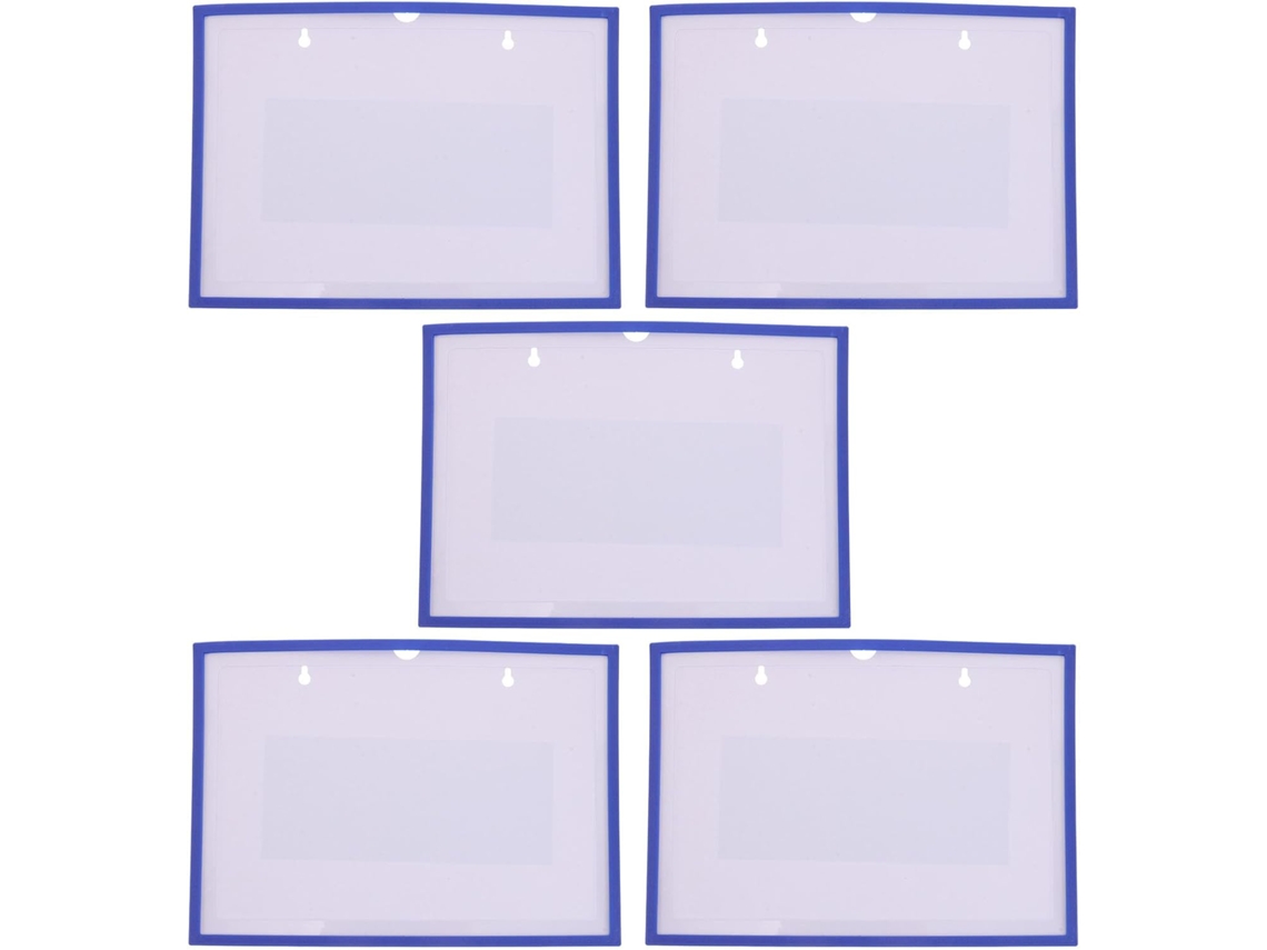 Juego de 5 portarecibos de plástico: organizador magnético transparente para papel A4.