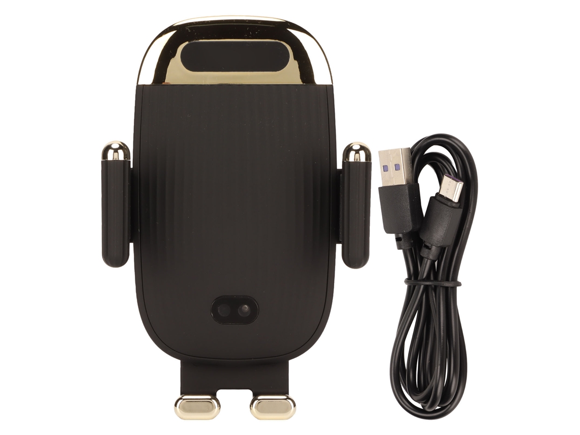 Carregador Sem Fio Para Carro 15w Com Suporte De Telefone Infravermelho Rotação 360 Graus