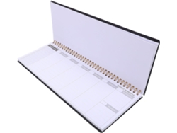 Cuaderno Semanal A5 Negro, Agenda Con Espiral, Papel Liso Para Organización Diaria, Portátil Para La Oficina
