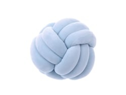 Rebe-almohada Redonda Nudo Suave Deco Hogar Almohadón Plush Tejido A Mano Azul Cielo 7.9x7.9in