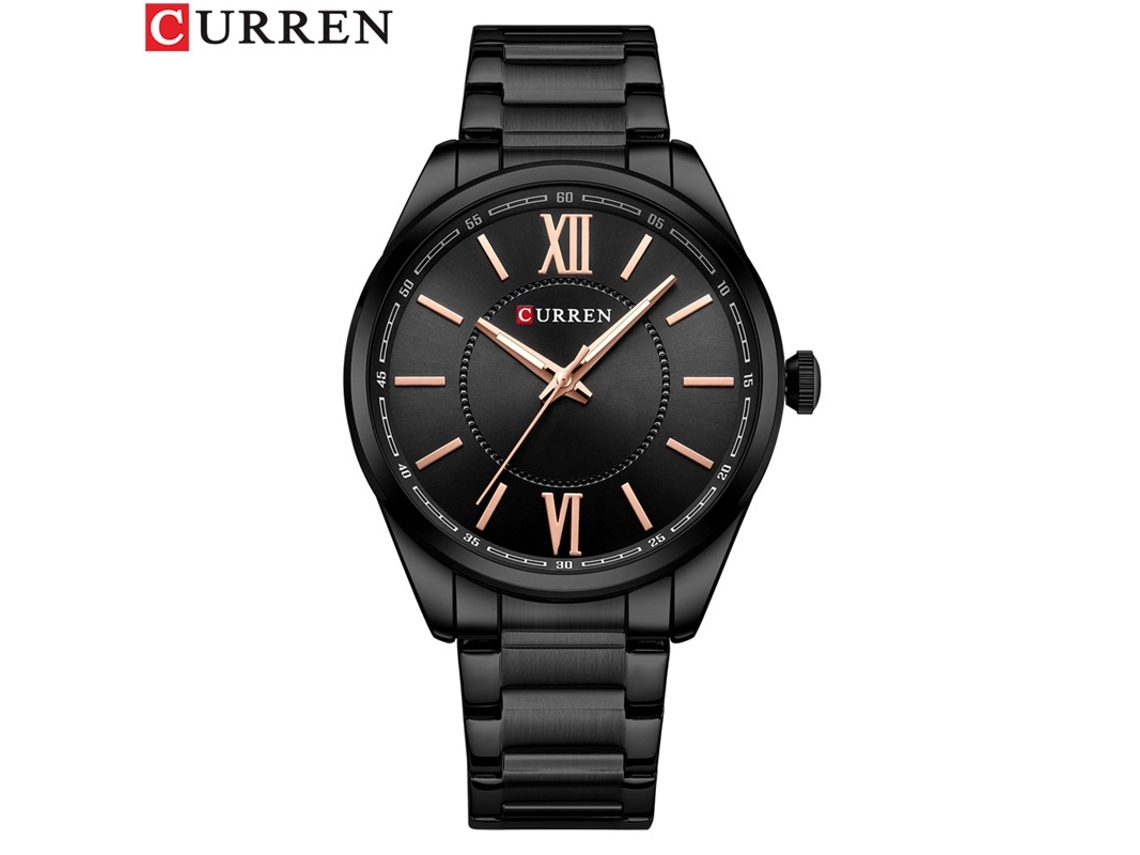 Reloj De Cuarzo Resistente Al Agua (negro), Estilo Delgado, Correa De Acero Inoxidable, Reloj De Negocios Elegante Para Hombre.