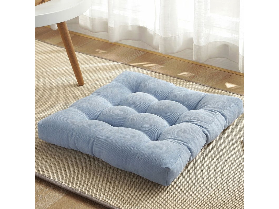 2026-almohada De Suelo Cuadrada Para Meditación Yoga 18x18 Pulgadas Color Azul Claro Suave Cómoda