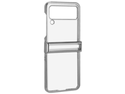 Capa Protetora Para Samsung Galaxy Z Flip 3 Anti-queda Anti-arranhões Transparente De Pc Prateada