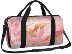 Bolso deportivo abstracto con textura de mármol, tejido de poliéster, 45 x 21,5 x 23 cm, Pa Design Du Print.