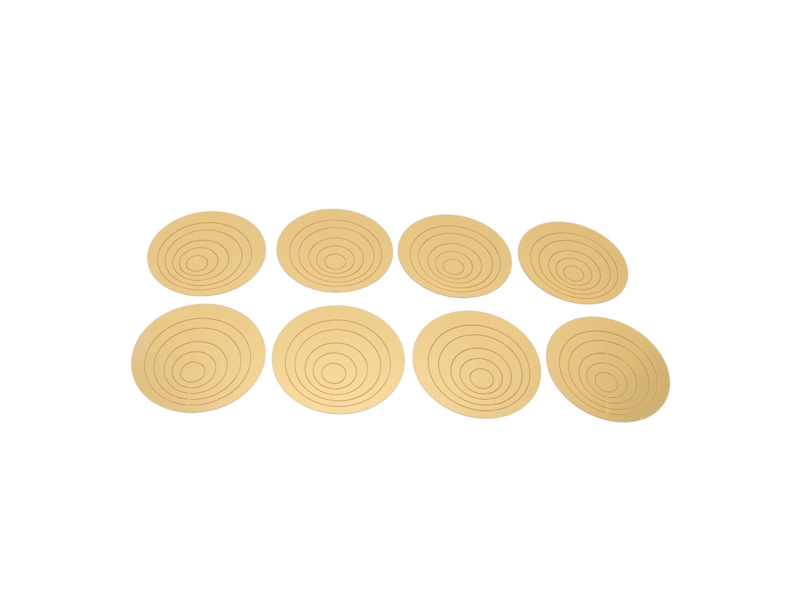 Pegatinas de pared 3D circulares doradas de acrílico, removibles, 2 juegos