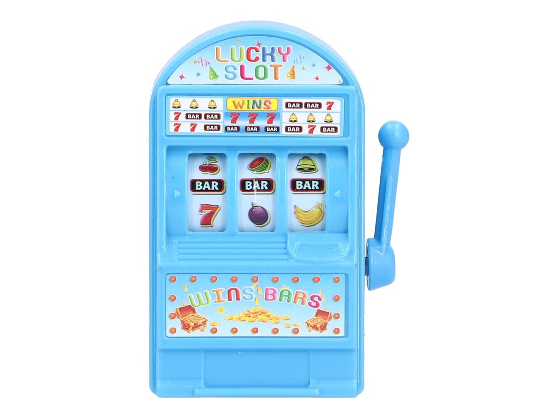 Ats-juguete Pequeña Máquina Tragamonedas Banca Con Carrete Giratorio Regalo Creativo Festival Azul