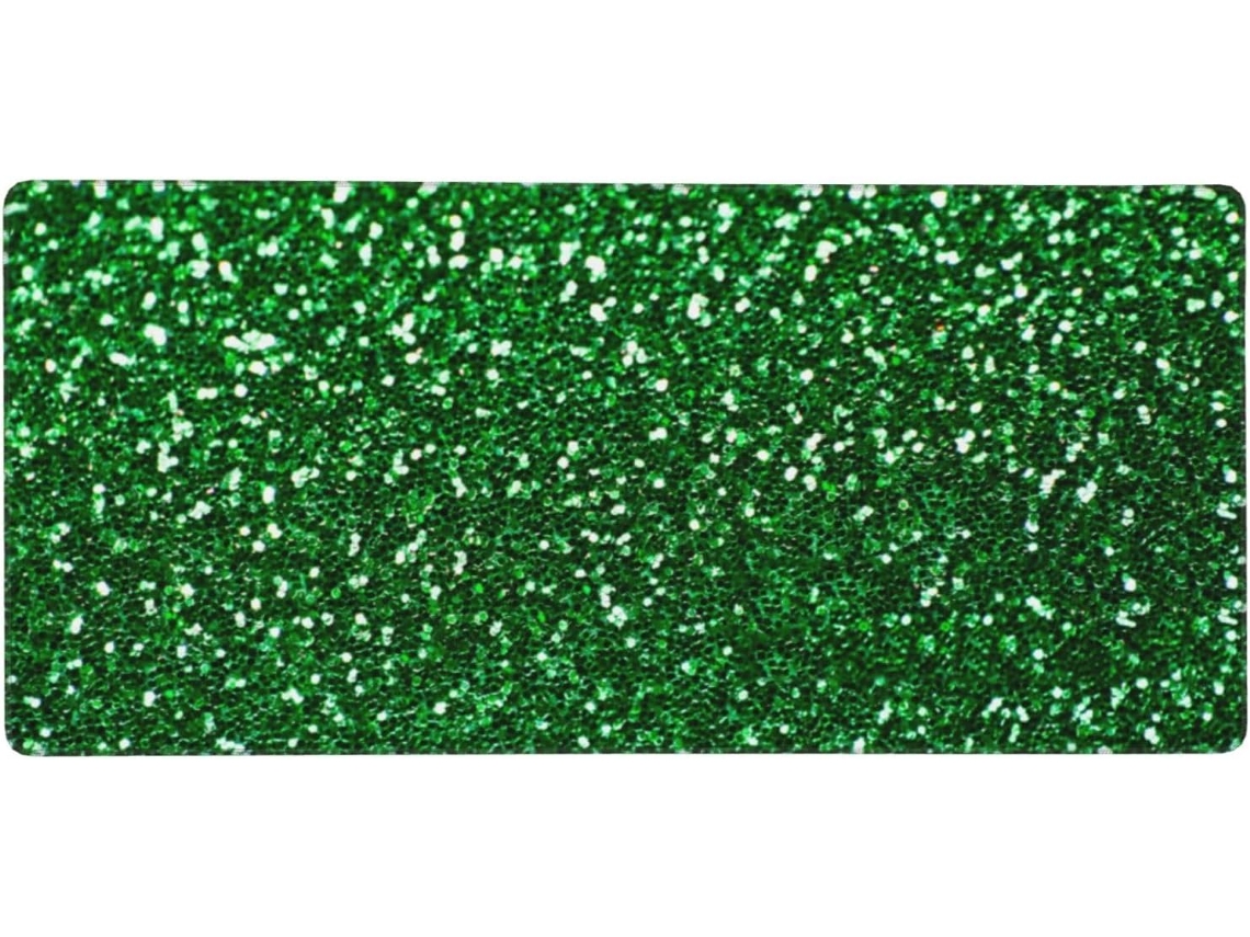 Besportble Alfombrilla De Ratón Grande Con Purpurina Verde Brillante Y Base De Goma Antideslizante Y Un Toq...