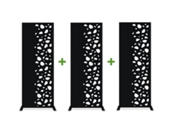 Juego de 3 paneles decorativos SUNNY Black H.160cm patrones lado derecho