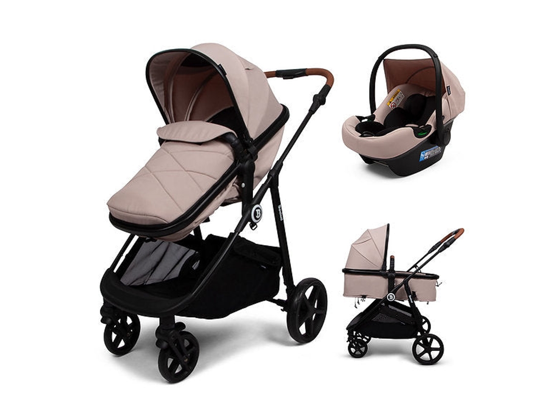 Cochecito de bebé convertible 3 en 1 Baninni beige Nelia