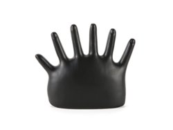 Soporte de mesa redondo negro Baok, resistente a la decoloración, para joyas como anillos, pulseras y relojes.