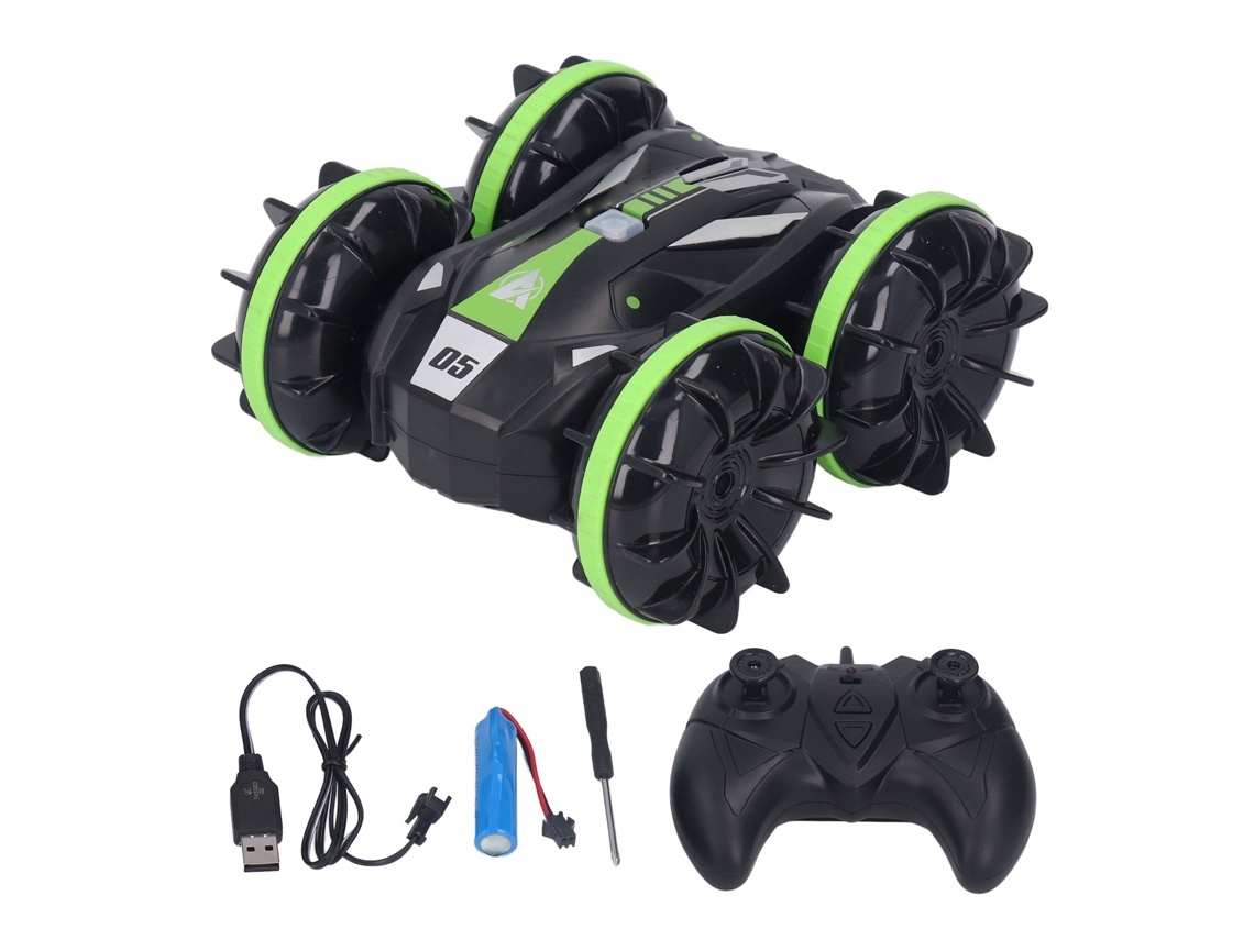 Coche Teledirigido Anfibio Recargable E Impermeable Con Doble Rotación Para Jugar.