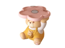 Adorable estatua de resina de un oso para colocar en el estante de llaves y joyas.