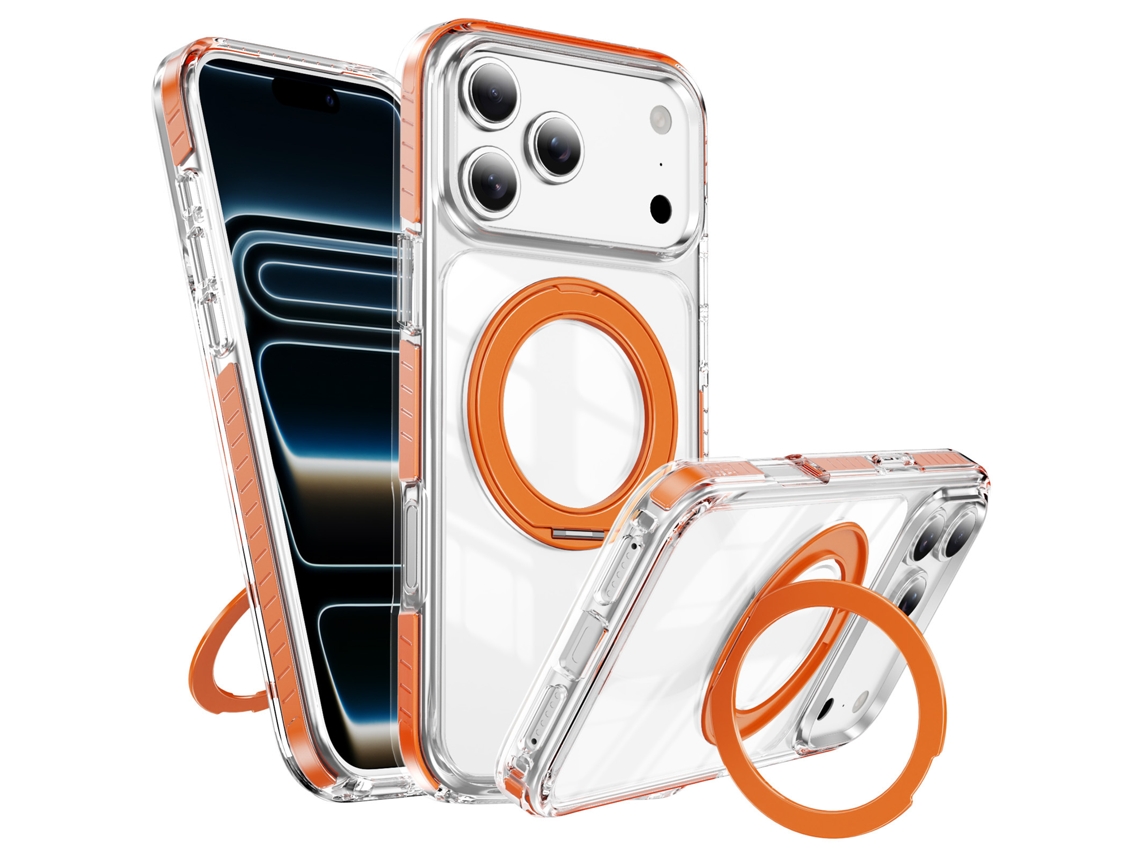 Capa para iPhone 17 Pro Max com suporte Magsafe E 360° Digitallab (laranja)