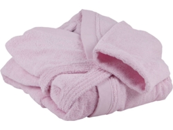 Albornoz Rosa Claro Gr.500/M2 Modelo Flor Talla L