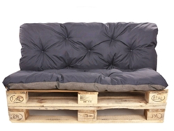 Conjunto Cojines de palet Asiento 120 x 50 y Respaldo 120 x 40 cm Azul oscuro cojines de sofá - cojín para palet de interior - exterior