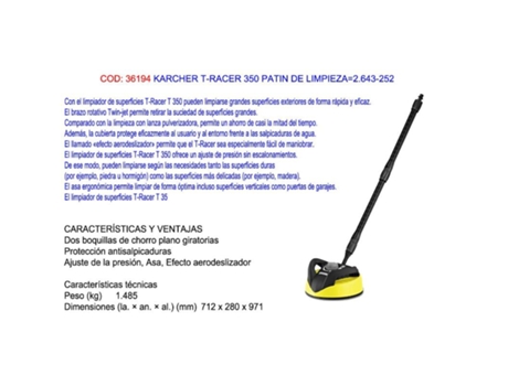 Karcher t-racer t-5 patin de limpieza 2.644-084.0